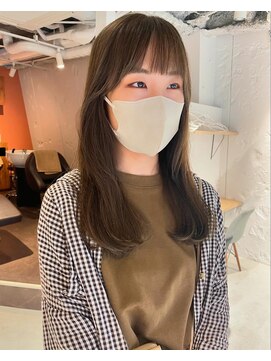 コフィー バイ メルト 吉祥寺(cofy by melt) 【松本咲花】ブリーチなしダブルカラーオリーブベージュ顔まわり