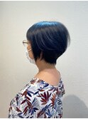 ステップボーンカット/アッシュブラック/30代40代50代