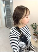 フェイスフレーミング/ミディアムボブ/ハイトーン