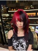 15866ブリーチ＆ダブルカラー渋谷エンドカラーラウンドバング
