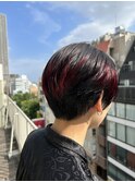 ブリーチ＆ダブルカラーハイライトメッシュレッド池袋東口