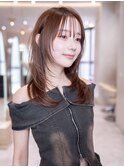 韓国レイヤー顔周りカット透明感カラー髪質改善艶髪シースルー