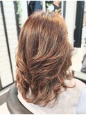 30代40代50代60代　外ハネレイヤー　ブリーチ無し　白髪ぼかし