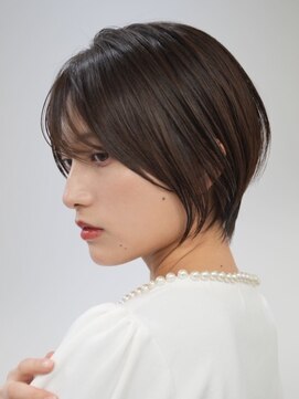 ソワネ 表参道(soigne) 表参道白髪ぼかしウルフショートボブベージュアッシュグレージュ