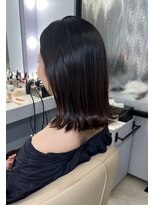 ファシー(faccie) 切りっぱなし ボブ ストレート