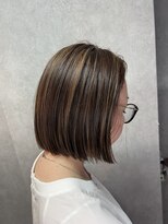 ロックス ヘアー ギャラリー(Rocks hair gallery)&nbsp;大人透明感ベージュ×ハイライトボブ