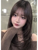 ベル 新宿(Belle)&nbsp;大人ヘア　レイヤーカット　韓国ヘア　グレージュ　新宿