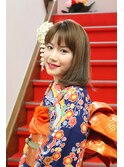 片編み込みボブスタイル