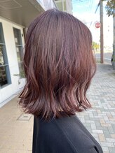 クレドヘアー(CRED HAIR) ピンクロブヘアー/ロブヘア/艶カラー/鎖骨ミディアム