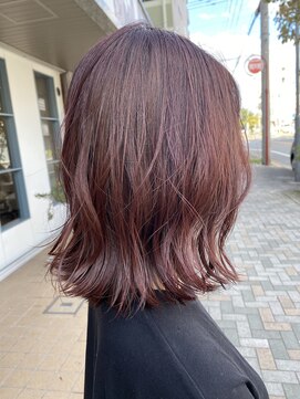 クレドヘアー(CRED HAIR) ピンクロブヘアー/ロブヘア/艶カラー/鎖骨ミディアム