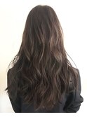 30代ブリーチなし大人可愛い韓国ウェーブショコラブラウン