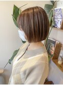 【畠中ケント】ショコラベージュ束感ボブ