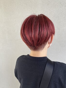 バルオン(BAR:ON) 【BAR:ON】刈り上げショート×チェリーピンク