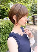 大人ガーリー/ブリーチなしチョコレート×顔周りショート[立川]