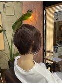 【前下がりボブ/ハンサムショート/ヌーディーカラー】千葉香奈