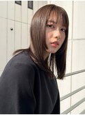 艶感 ブラウンベージュ 透明感 ストレート【天神/今泉】