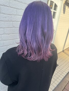 カメリア (camellia) パープルグラデーション×裾カラー