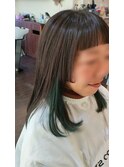 インナーカラー と 姫カット
