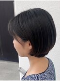 黒髪/ボブルフ/ネビージュ/小顔/ワンレン/水戸/髪質改善/前髪