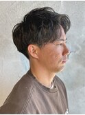 メンズショートツイストスパイラルパーマ群馬高崎眉毛