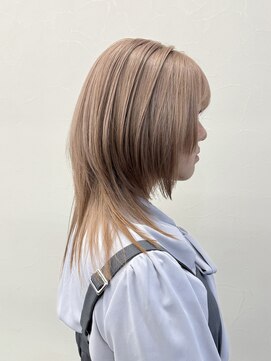 ソソ(soso) 【カンナ/横浜/ブリーチ】ハイトーンミルクティーベージュ