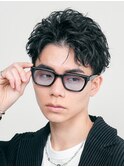 フェザーショート波巻きツイストスパイラルパーマセンターパート