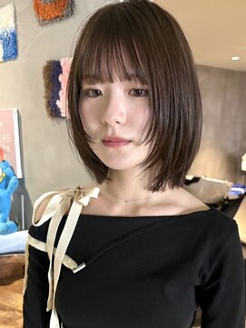ハウ 心斎橋(how) 大人可愛い20代30代40代小顔ウルフレイヤーボブ丸みショートボブ