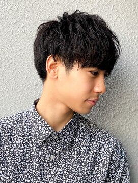 エルマーク 松山(L-MARK) メンズパーマ/ツイストスパイラル/サーフカール/men's/眉毛