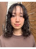 ミディアムヘアカーリーヘアくせ毛カットミディアムパーマ