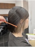  ▽くびれレイヤーボブ顔周りレイヤーグレージュインナーカラー