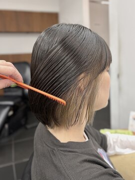 シベルバレー 横浜(sibell) ▽くびれレイヤーボブ顔周りレイヤーグレージュインナーカラー