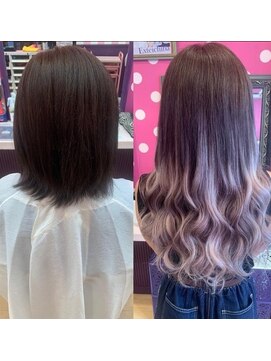 エクステ市場×ノブ 横浜関内店(NOB) 〈NOBエクステ市場〉グラデーションカラーラベンダーカラー