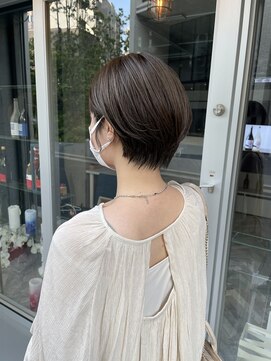 サク(Sac.) 絶壁解消☆可愛いショートボブ×柔らかベージュ Sac.栃木優佑