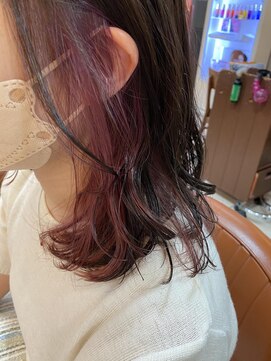 テトラ バイ ネオリーブ 横浜西口店(tetra by neolive) インナーカラー☆ピンクパープル