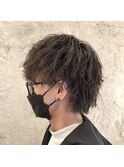 マッシュウルフ × ツイストスパイラルパーマ