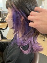 ヘアーアンジュ(Hair Ange)&nbsp;インナーカラー　パープル