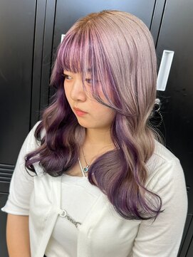 アリープパロット(ALEAP parrot) フェイスフレーミング/パープル×ベージュ【ALEAP parrot/多賀】