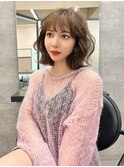 【lilley 稲永麻衣】ボブヘア+ブリーチなしカラー+天神韓国ヘア