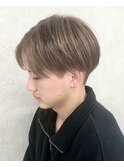 センターパート ショコラミルクティーベージュ