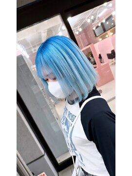 ミーナ バイ ワンズ 町田(mina by one's kyougoku) ハッシュカット フルバング 愛され ブリーチ レッドブラウン