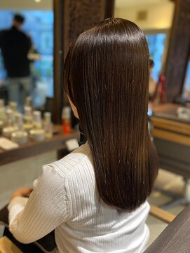 髪質改善/ストレート/艶カラー/ナチュラルブラウン