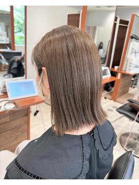 シエル 難波店(CIEL) 【透明感グレージュ】#ブリーチなしダブルカラー#透明感カラー