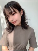 カーキブラウンカラー×外ハネレイヤー