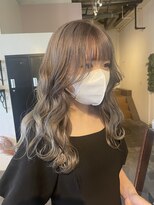 ムード マグ レーベル 南松本(MOOD Mag Label)&nbsp;20代30代大人可愛い艶感ミルクティーベージュケアブリーチ