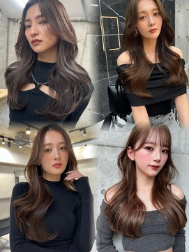 サイン 渋谷(SIGN) 韓国ヘアーハッシュカットレイヤーカットグレージュブリーチ無し