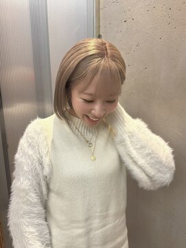 ホネン(honen) 薬院【honen】ハイトーンボブ＊ブリーチ３回天神/大名/薬院大通