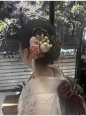成人式振袖着付け+ヘアセット