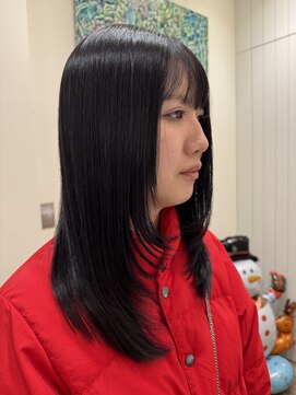 モリオフロムロンドン 大宮店(morio from London) 【かほ】艶髪×ブルーブラック