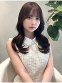 レイヤーカット/縮毛矯正/前髪カット/繋がるサイドバング