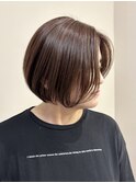 大人シルバーグレージュ☆前下がりショートボブ☆